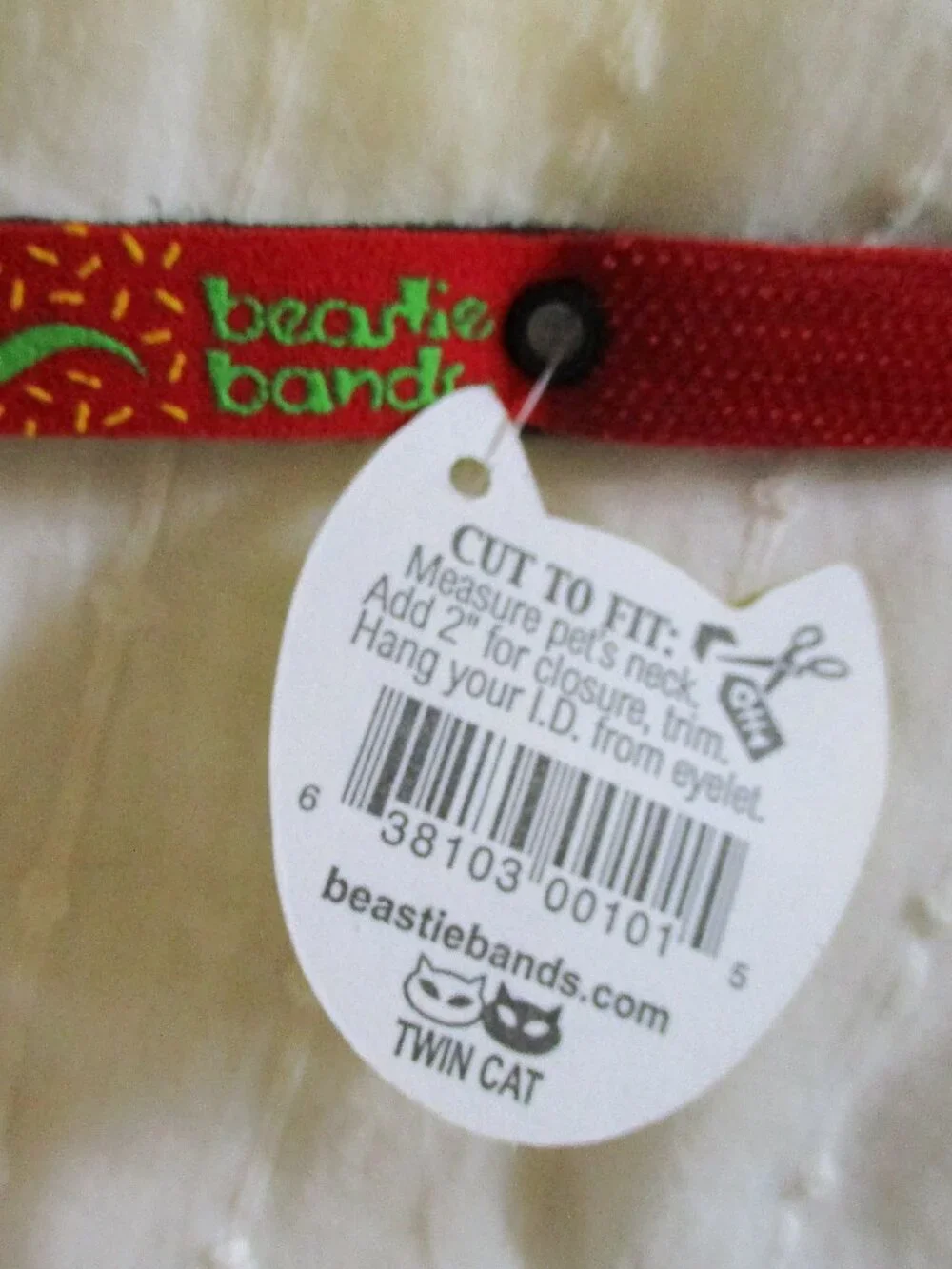 Cat collar-Beastie Bands Green Gecko